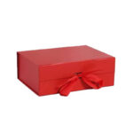 [CTRL & HOME] - All-in-One Foldable Gift Box with Magnetic Closure& Built-in Ribbon, Premium Flat-Fold Paperboard Packaging Box for Jewelry, Wedding, Birthday Gifts