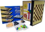 [CTRL & HOME] - 5-in-1 Foldable Board Game Set with Chess, Checkers, Ludo & Snakes and Ladders for Family and Kids - Image 2