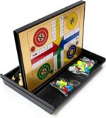 [CTRL & HOME] - 5-in-1 Foldable Board Game Set with Chess, Checkers, Ludo & Snakes and Ladders for Family and Kids - Image 4
