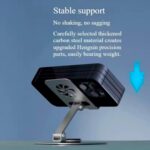 [CTRL & HOME] - budi Metal Phone Stand | 360° Rotating | 180° Foldable Adjustable Desktop Holder | Aluminum Alloy | Anti-Slip Silicone | Compatible with 4–12.9 inch Phones & Tablets - Image 2