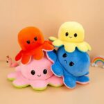 [Ctrl+Home] - Reversible Octopus Plush Toy – Cute Double-Sided Mood Stuffed Animal – Random Color – Soft Kawaii Gift for Kids, Teens & Stress Relief - Image 5