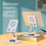 [CTRL & HOME] - budi Metal Phone Stand | 360° Rotating | 180° Foldable Adjustable Desktop Holder | Aluminum Alloy | Anti-Slip Silicone | Compatible with 4–12.9 inch Phones & Tablets - Image 4