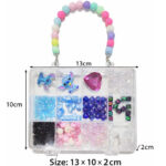 [CTRL & HOME] - DIY Beading Kit for Bracelets with Gemstone Beads,Alphabet Letter Beads for Girls Women, Craft Jewelry Making Supplies, Craft Gift Ideas,Size:13 * 10 * 2cm (Stitch (12grids))