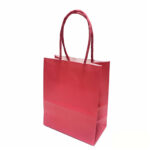 [CTRL & HOME] - 【12-Pack】Solid Color Paper Gift Bags with Handles, Multi-Size Options — Kraft Shopping Bags for Party, Retail, Wedding & Gift Packaging (Red, XS (15 * 11 * 6cm))
