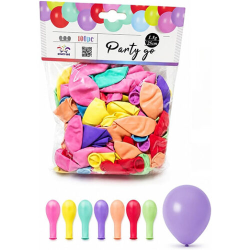 [CTRL & HOME] - 100 PCS Latex Balloons Set, Multicolor Party Balloons 25cm, Thick Non-Toxic Balloons for Birthday, Wedding, Baby Shower & Party Decorations (Macaron)