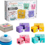 [CTRL & HOME] - Expression Puzzle Building Blocks Game for Kids, Face Matching Cube Game with 72 Challenge Cards and Bell, Educational Emotion Recognition Toy for Boys and Girls Ages 3+