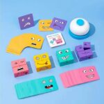 [CTRL & HOME] - Expression Puzzle Building Blocks Game for Kids, Face Matching Cube Game with 72 Challenge Cards and Bell, Educational Emotion Recognition Toy for Boys and Girls Ages 3+ - Image 3