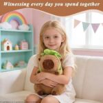 Cute Capibara Plush, Stuffed Animal with Turtle for Kids 9 Inch | Capibaras Peluches, Kawaii Fluffy Soft Plush for Teens Kids Adults Birthday Present Valentines Back-to-school Gifts - Image 2