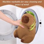 Cute Capibara Plush, Stuffed Animal with Turtle for Kids 9 Inch | Capibaras Peluches, Kawaii Fluffy Soft Plush for Teens Kids Adults Birthday Present Valentines Back-to-school Gifts - Image 3