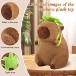 Cute Capibara Plush, Stuffed Animal with Turtle for Kids 9 Inch | Capibaras Peluches, Kawaii Fluffy Soft Plush for Teens Kids Adults Birthday Present Valentines Back-to-school Gifts - Image 4