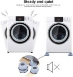Mwellewm Anti Vibration Pads for Washing Machine Shock and Noise Reducing Washing Machine Support Anti Slip Vibration Rubber Washing Machine Feet Dryer Washer Vibration Stabilizer(1.7D x 0.16 H) - Image 7