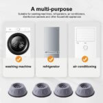 Mwellewm Anti Vibration Pads for Washing Machine Shock and Noise Reducing Washing Machine Support Anti Slip Vibration Rubber Washing Machine Feet Dryer Washer Vibration Stabilizer(1.7D x 0.16 H) - Image 6