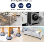 Mwellewm Anti Vibration Pads for Washing Machine Shock and Noise Reducing Washing Machine Support Anti Slip Vibration Rubber Washing Machine Feet Dryer Washer Vibration Stabilizer(1.7D x 0.16 H) - Image 5