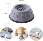 Mwellewm Anti Vibration Pads for Washing Machine Shock and Noise Reducing Washing Machine Support Anti Slip Vibration Rubber Washing Machine Feet Dryer Washer Vibration Stabilizer(1.7D x 0.16 H) - Image 4