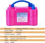 Electric Air Balloon Pump, Portable Dual Nozzle Electric Balloon Inflator/Blower for Party Decoration,Used to Quickly Fill Balloons - 110V 600W - Image 2