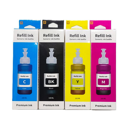 [CTRL & HOME] - Refill Ink, Generic Ink Bottles 100ml for HP Epson Canon Printer - Choose Color (Black, Cyan, Magenta, Yellow) or 4-Pack CMYK Set (Combo Kit) (CMYK(pack of 4))