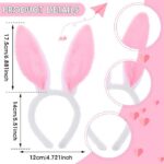 Sibba Plush Bunny Ears Headband 1 Piece Rabbit Ear Accessory Easter Cosplay Party Hair Styling Costume Dress Up for Women - Image 3