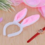 Sibba Plush Bunny Ears Headband 1 Piece Rabbit Ear Accessory Easter Cosplay Party Hair Styling Costume Dress Up for Women - Image 4