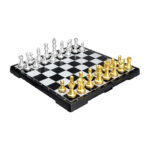 [CTRL & HOME] - Magnetic Chess Set for Kids & Adults, Folding Chess Board Game with Magnetic Pieces, Portable Strategy Board Game for Home, School & Family Game Night (Chess Magnetic (Gold&Silver)) - Image 2