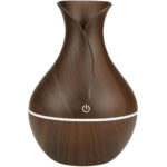 [CTRL & HOME] - Ultrasonic Aroma Humidifier, 200ml Mini Essential Oil Diffuser with Color Changing LED Light, Quiet Cool Mist Air Humidifier (Dark Brown, Ball-shaped (10.3 * 10.3cm)) - Image 7