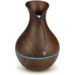 [CTRL & HOME] - Ultrasonic Aroma Humidifier, 200ml Mini Essential Oil Diffuser with Color Changing LED Light, Quiet Cool Mist Air Humidifier (Dark Brown, Ball-shaped (10.3 * 10.3cm)) - Image 6