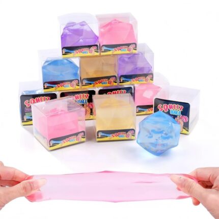 [CTRL & HOME] - Squeeze Ball Stress Relief Toy, Stretchy Squishy Sensory Fidget Toy, Soft Elastic Gel Stress Ball, Random Color, 1 Pack