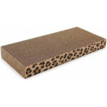 [CTRL & HOME] - Cat Scratcher Cardboard Pad, Reversible Corrugated Cat Scratch Board with Leopard Print Sides, Durable Scratch Pad for Indoor Cats, Furniture Protector, 44 x 21 x 4 cm - Image 2