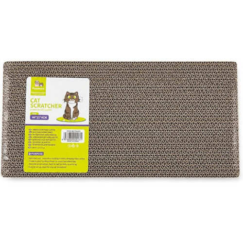 [CTRL & HOME] - Cat Scratcher Cardboard Pad, Reversible Corrugated Cat Scratch Board with Leopard Print Sides, Durable Scratch Pad for Indoor Cats, Furniture Protector, 44 x 21 x 4 cm